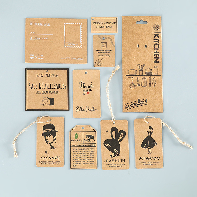 برچسب آویزان کاغذ کرافت سفارشی